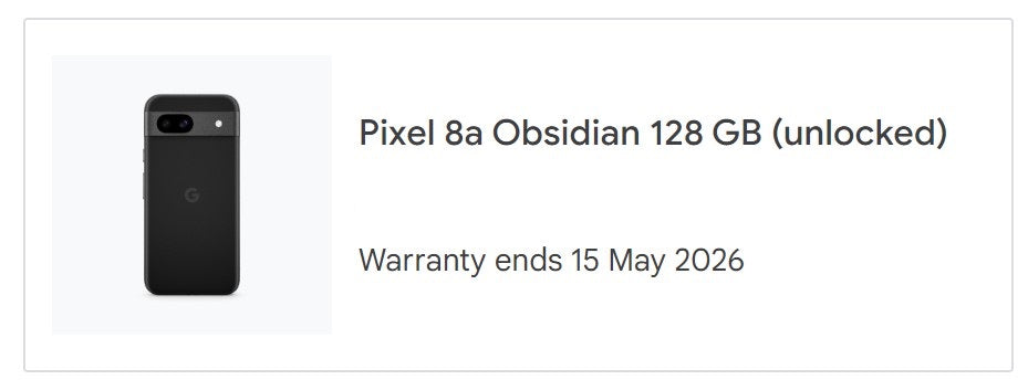 Google Pixel 8a Smartphone: Obsidian 6.1" OLED 128GB 5G Unlocked Warranty VAT - GreenGreenStore