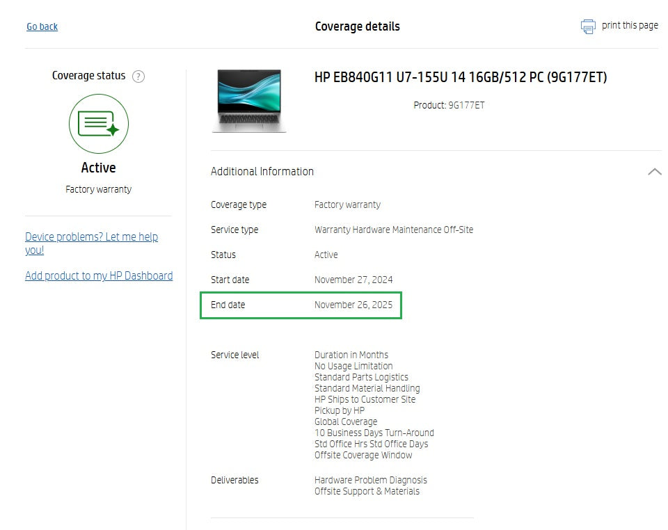 HP EliteBook 840 G11 Laptop: Intel Ultra 7 155U 512GB SSD 16GB RAM Warranty - GreenGreenStore