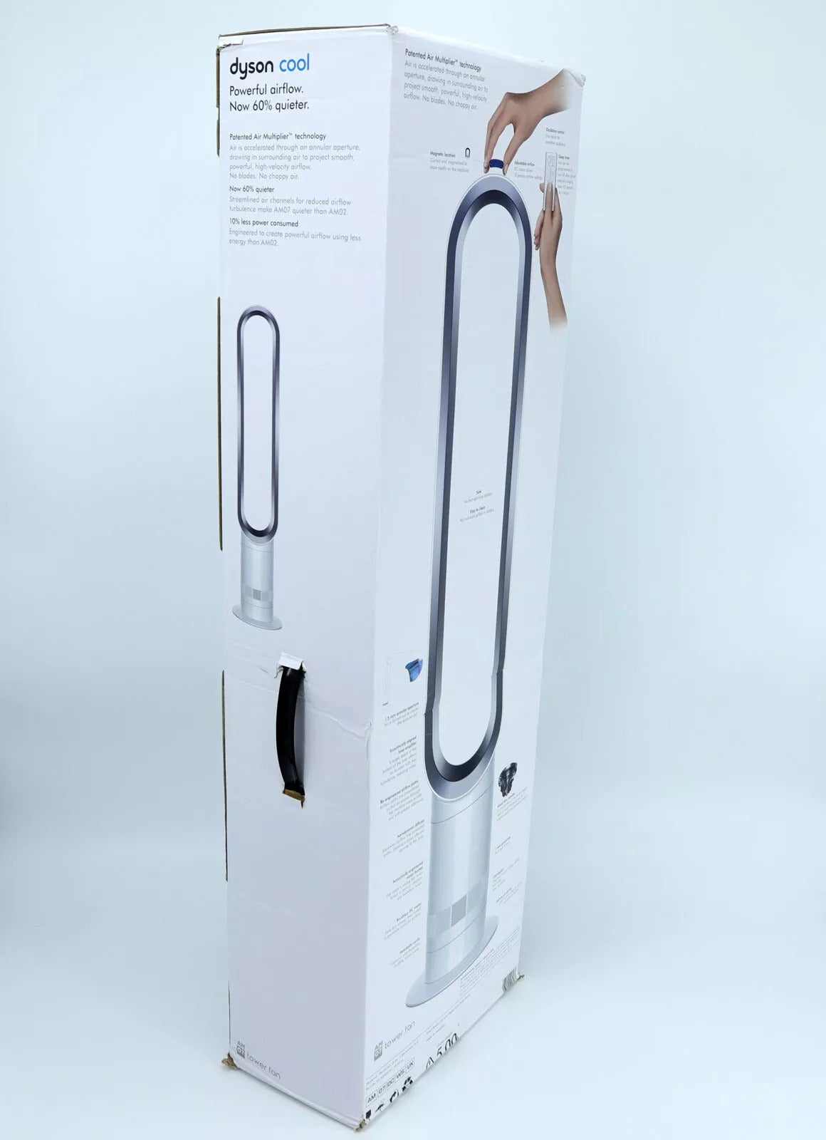 Dyson Cool AM07 Tower Fan White/Silver: With Remote, bottom stand, Warranty VAT - GreenGreenStore