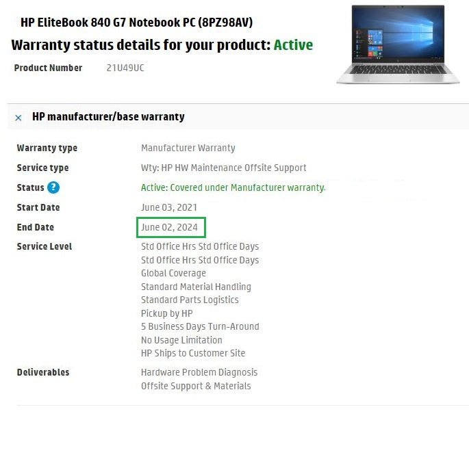 HP Laptop EliteBook 840 G7 14": 16GB RAM, 10th Gen Core i5, 256GB SSD, Warranty - GreenGreen Store