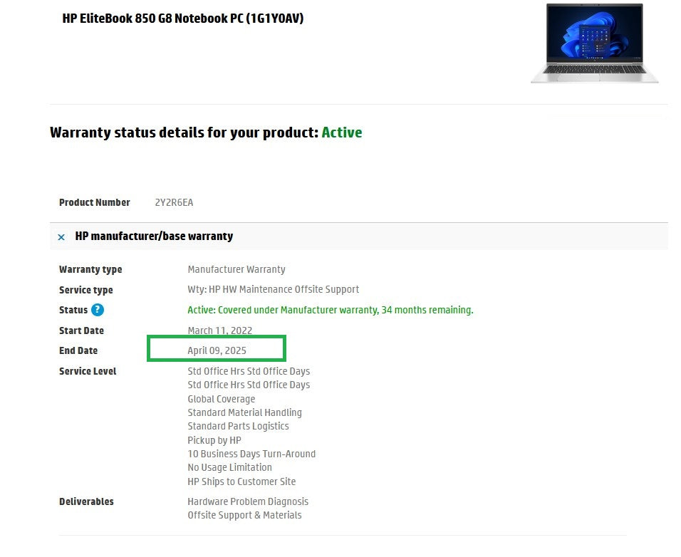 HP EliteBook 850 G8 Laptop: 11th Gen i7, 16GB RAM, 512GB SSD, 15.6" FHD Warranty - GreenGreen Store