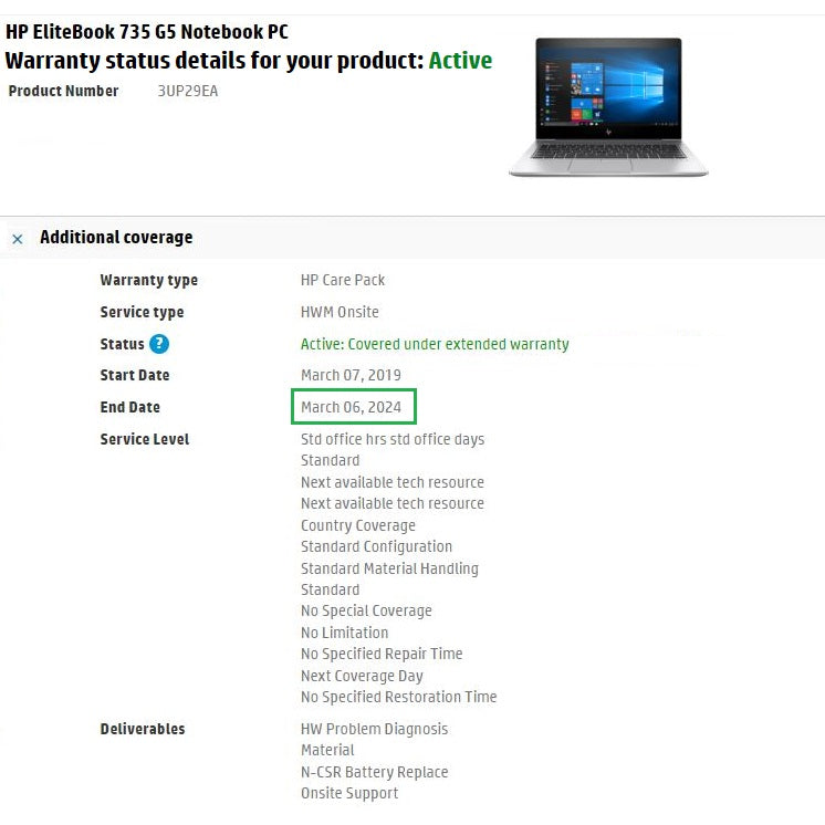 HP Laptop EliteBook 735 G5 13.3": AMD Ryzen 7 PRO, 16GB RAM, 256GB SSD, Warranty - GreenGreen Store