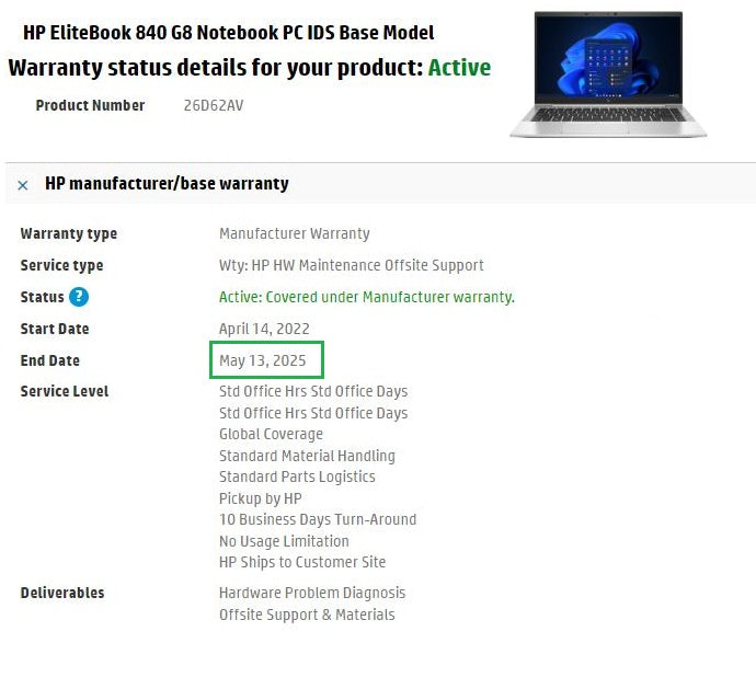 HP EliteBook 840 G8 14" Laptop: i7 11th Gen, Xe Graphics 500GB 16GB RAM Warranty - GreenGreen Store