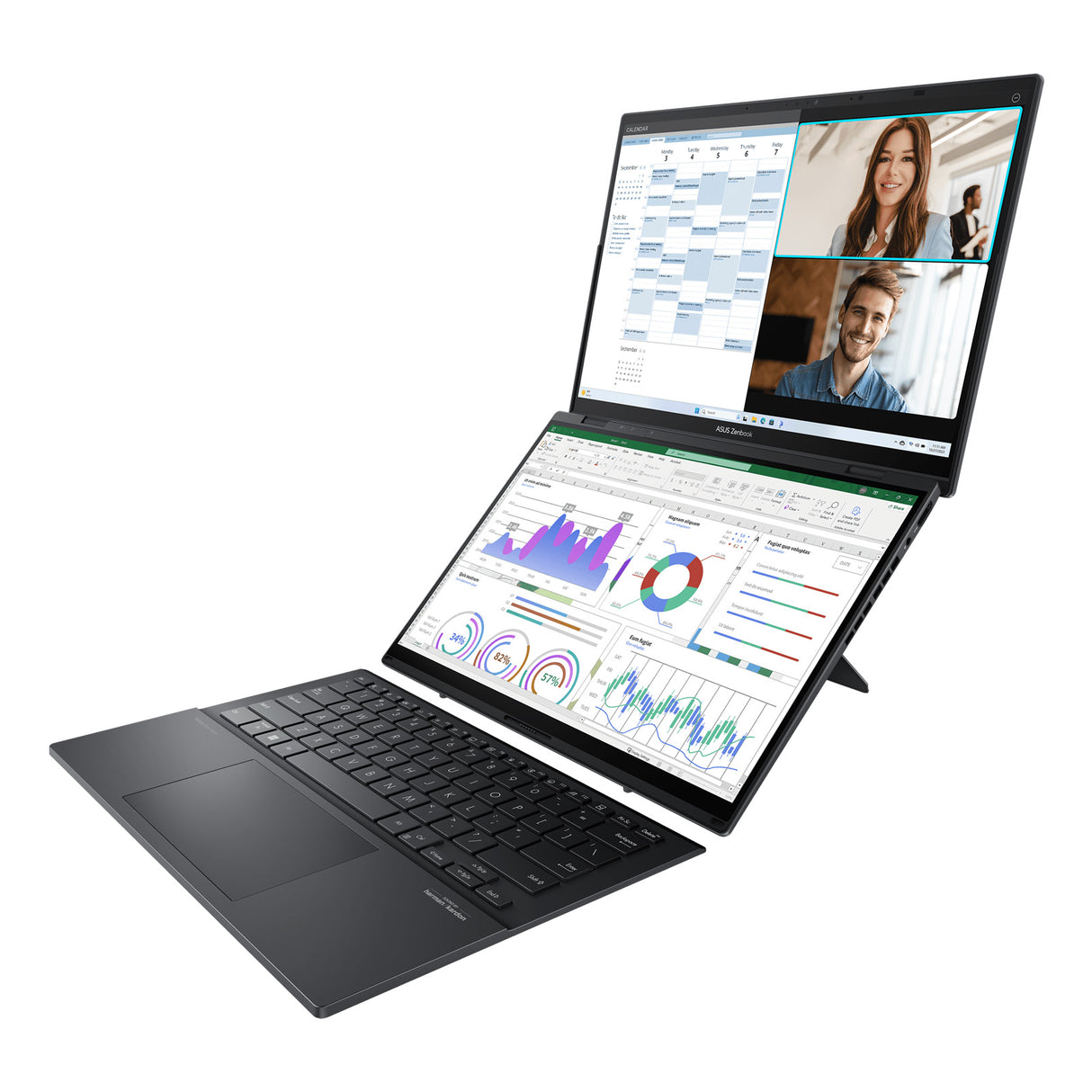 ASUS ZenBook Duo 14 Touch Laptop: Ultra 7, 1TB SSD, 16GB RAM, Warranty, VAT - GreenGreenStore