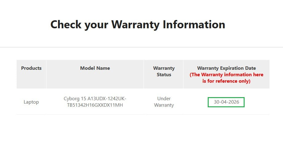 MSI Cyborg 15 A13U Gaming Laptop Core i5-13420H 512GB 16GB RTX 3050 Warranty VAT - GreenGreenStore