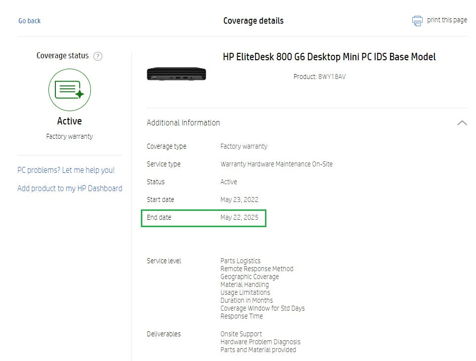 HP EliteDesk 800 G6 Desktop Computer: Core i5-10500T, 256GB, 8GB, Warranty, VAT - GreenGreenStore