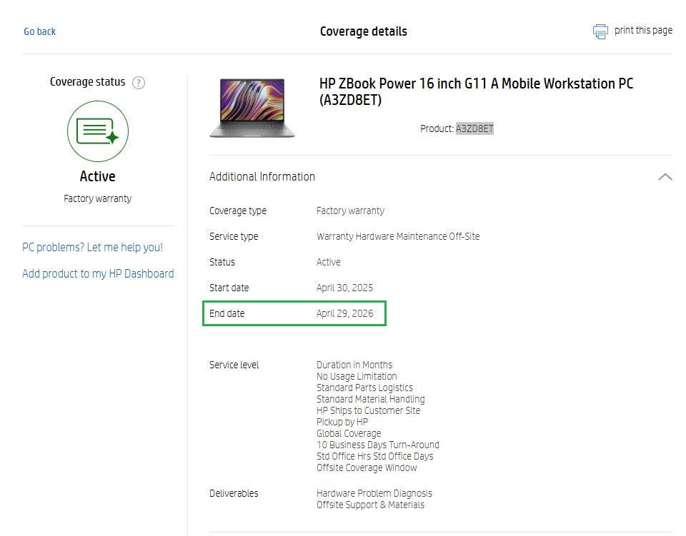 HP ZBook Power G11 Laptop: Ryzen 7 8845HS 32GB RAM 1TB SSD RTX A2000, Warranty - GreenGreenStore