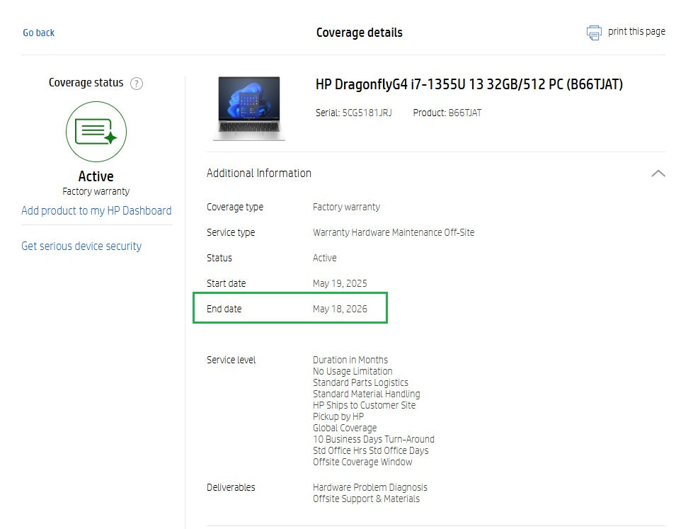HP Dragonfly G4 Touch Laptop: Core i7-1355U 32GB RAM 512GB SSD, Warranty - GreenGreenStore