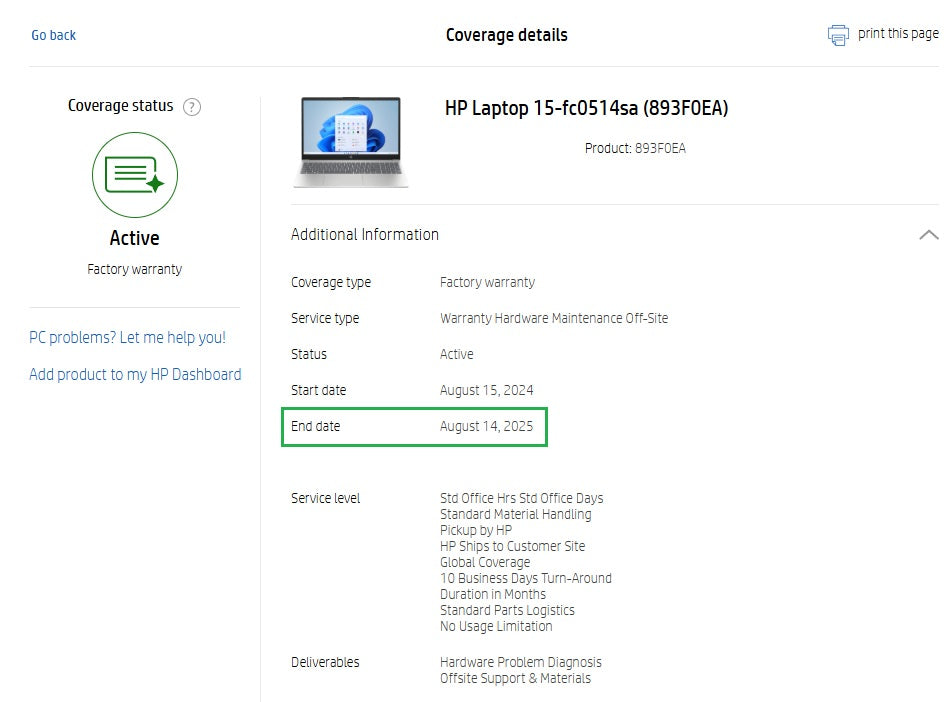 HP 15-fc0514sa Laptop: AMD Ryzen 5 7520U 8GB RAM 256GB SSD Warranty VAT - GreenGreenStore
