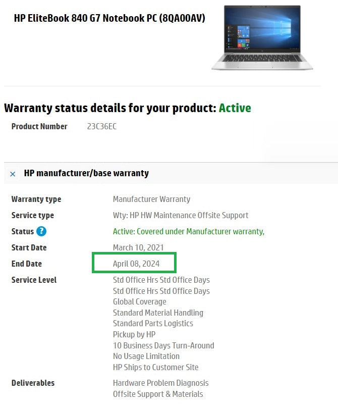 HP EliteBook 840 G7 14" FHD Laptop: Core i7 10th Gen, 16GB RAM, SSD, Warranty - GreenGreen Store
