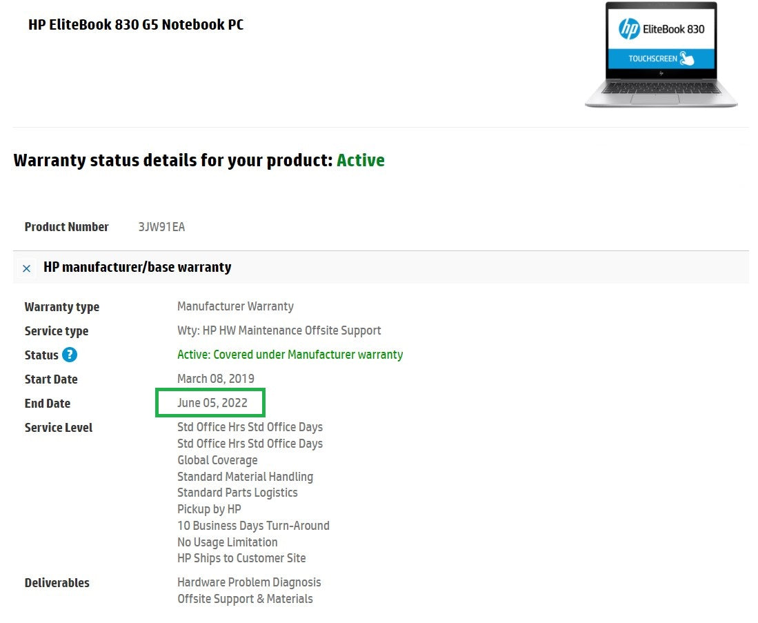 HP EliteBook 830 G5 Touch Laptop: Core i7-8550U 16GB RAM 512GB SSD Warranty - GreenGreen Store