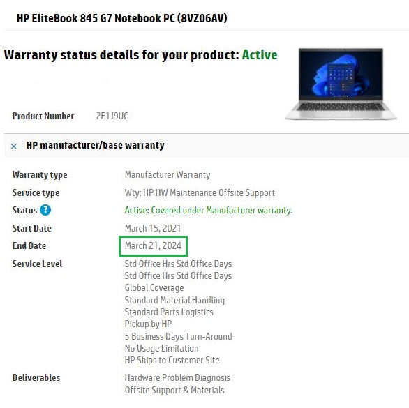 HP EliteBook 845 G7 Laptop: 6-Core Ryzen 5 CPU, 16GB RAM, 256GB, 1.5Kg, Warranty - GreenGreen Store