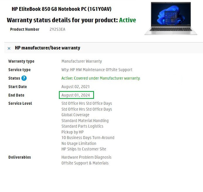 HP EliteBook 850 G8 Laptop: 11th Gen i7 16GB RAM 512GB SSD Warranty Windows 11 - GreenGreen Store
