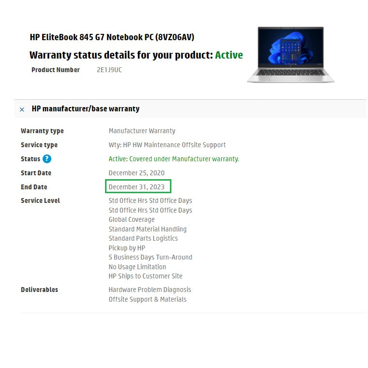 HP EliteBook 845 G7 Laptop: 6-Core Ryzen 5 PRO, 16GB RAM, 256GB, 1.5Kg, Warranty - GreenGreen Store